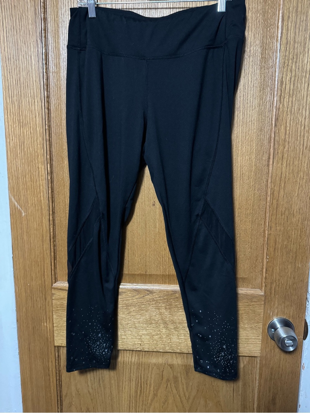 Maurices Black Sparkle Hem Active Leggings
